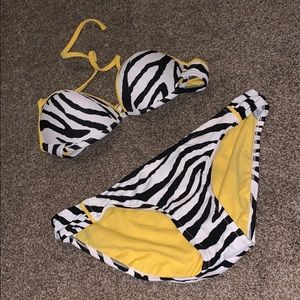 Xhilaration push up zebra bikini